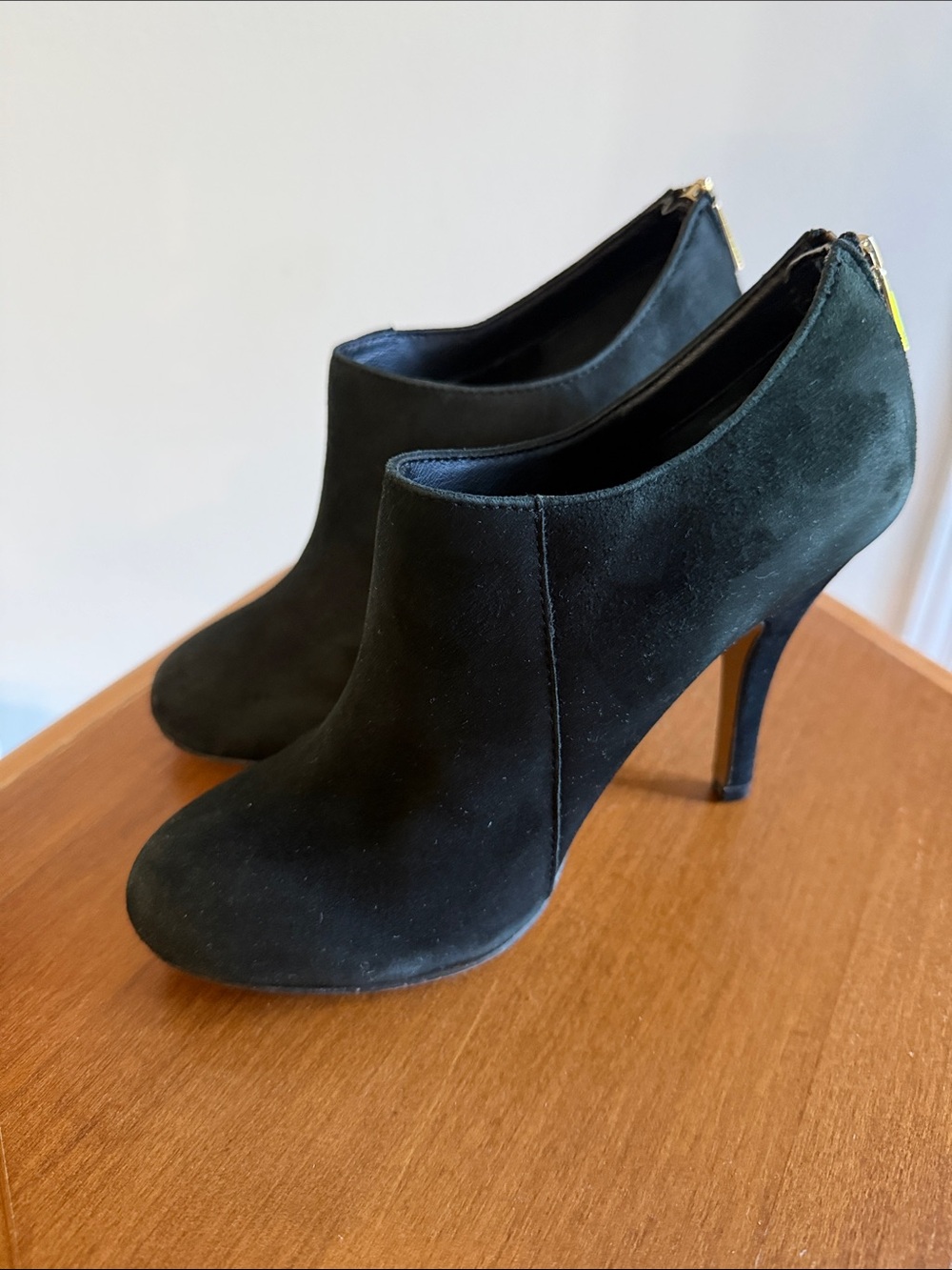 Aldo Black Suede Stiletto Ankle Booties